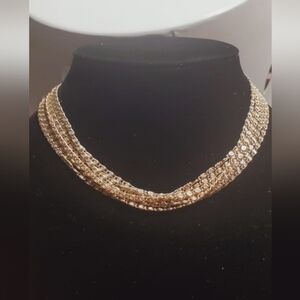 Six Strand Gold Tone Necklace. 🌴